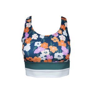Nani Swimwear NWT Cut Back Lined Crop Top Built in Bra Brookside Floral Large